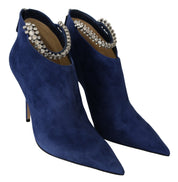 Chaussures bottes Blaize 100 en cuir bleu Pop