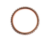 Bague CZ transparente en argent 925 en or rose