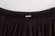 Jupe courte en flanelle violette