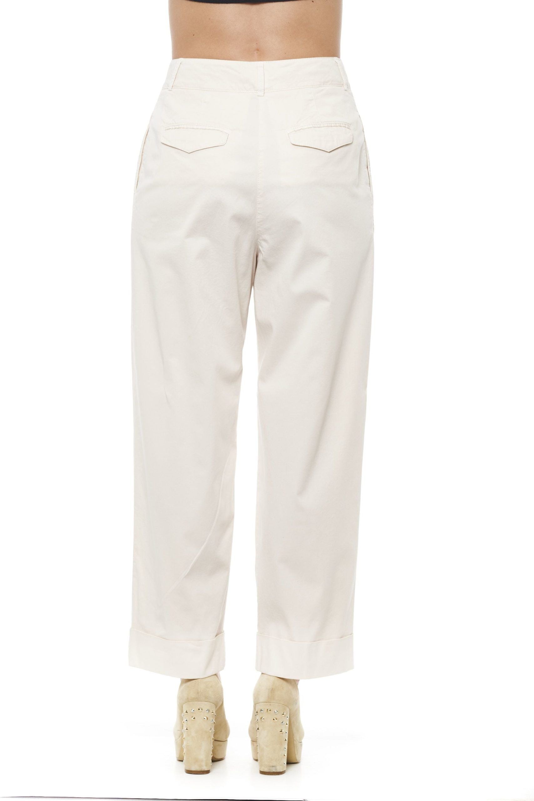 Jeans et pantalons en coton beige
