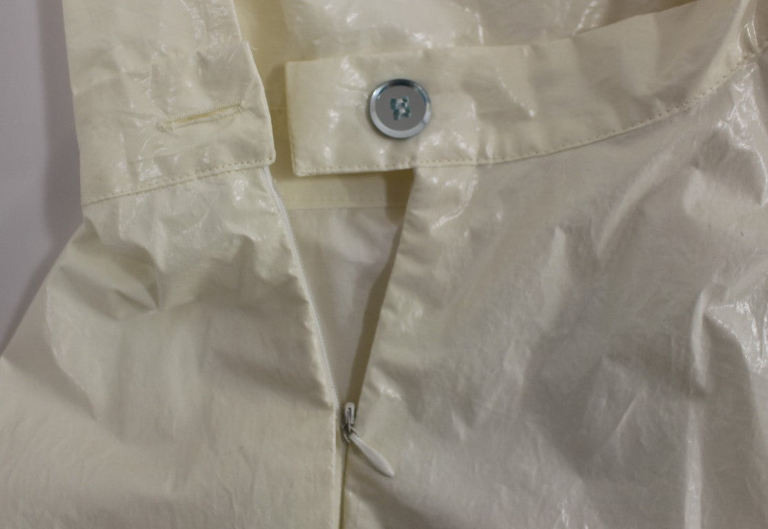 Robe de thé blanche dos nu longueur genou