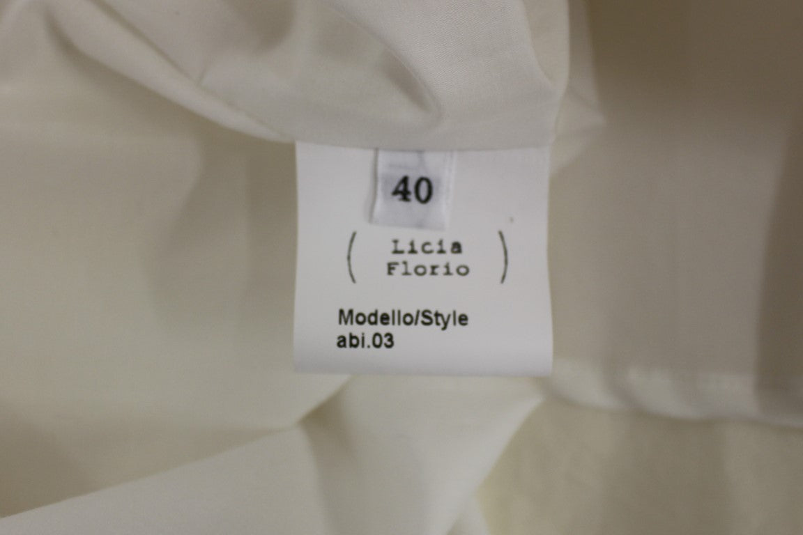 Robe de thé blanche dos nu longueur genou