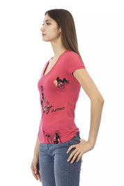 Rosa Baumwoll-Tops und T-Shirt