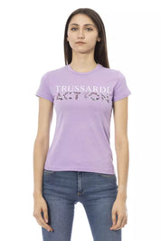 Purple Cotton Women T-Shirt