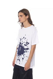 White Cotton Men T-Shirt