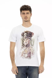 White Cotton Men T-Shirt