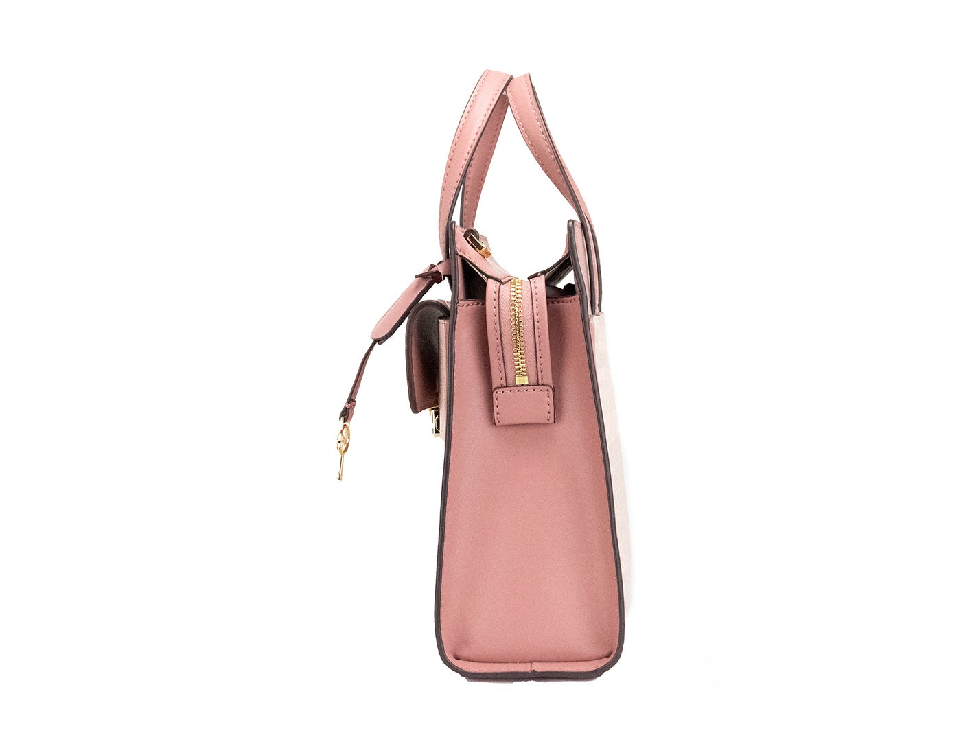 Cece Petit sac à bandoulière fourre-tout à rabat nord-sud en PVC rose