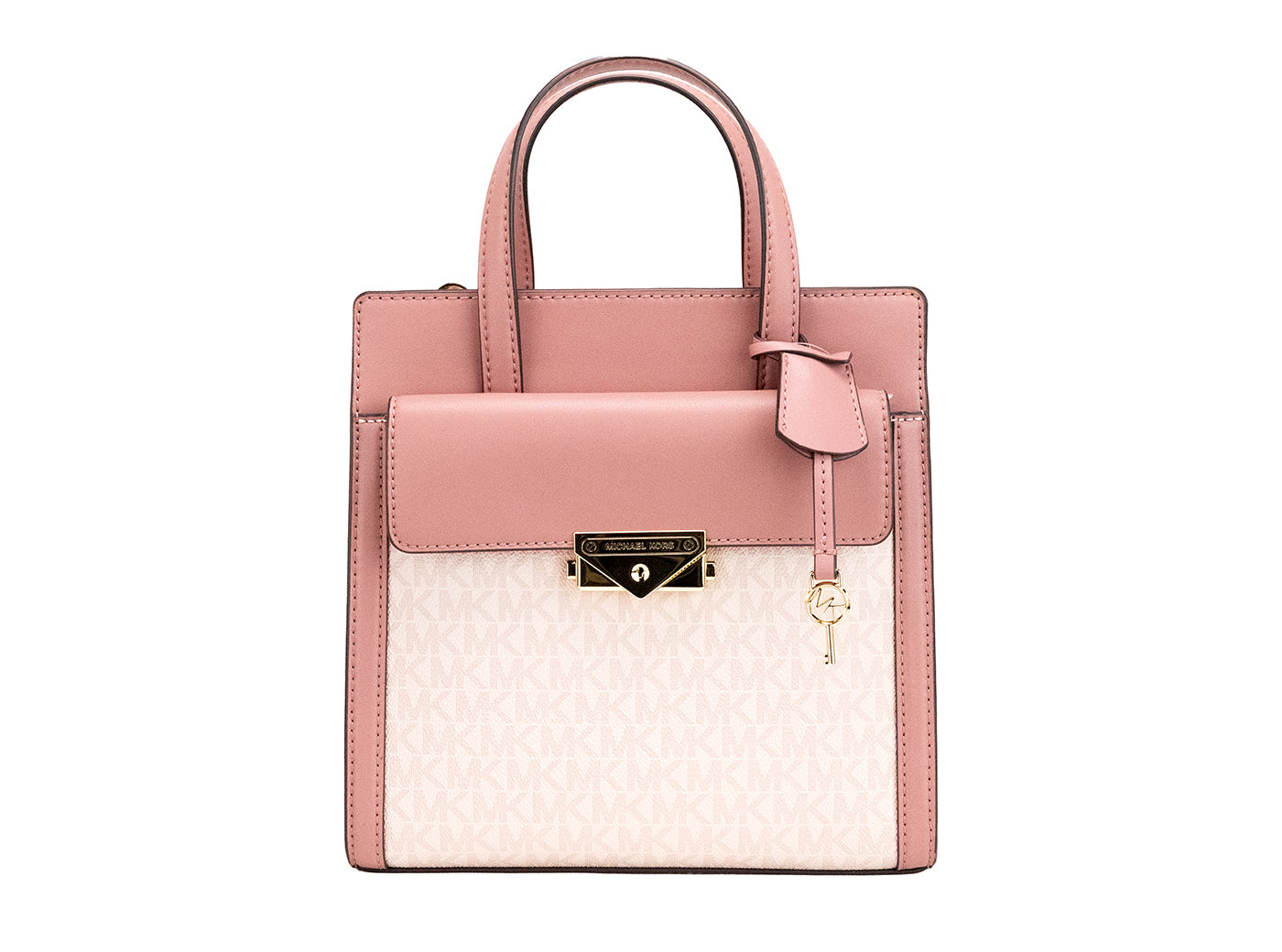 Cece Petit sac à bandoulière fourre-tout à rabat nord-sud en PVC rose