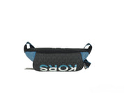 Cooper Grand sac banane utilitaire bleu en cuir multicolore avec logo brodé