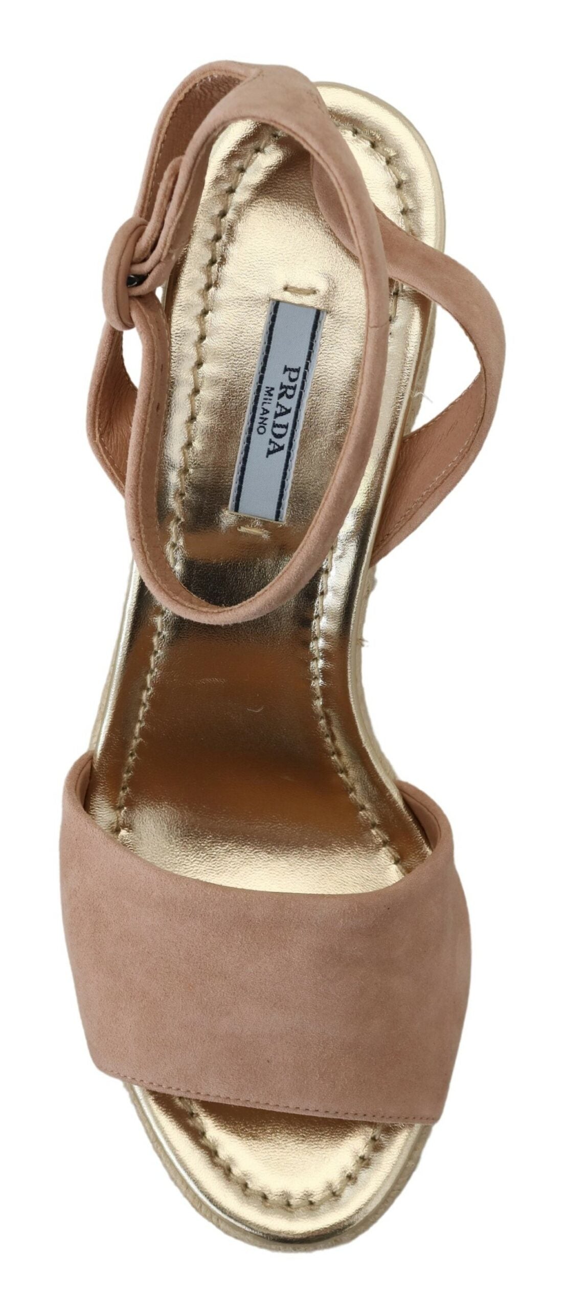 Sandales à bride cheville en cuir suédé rose