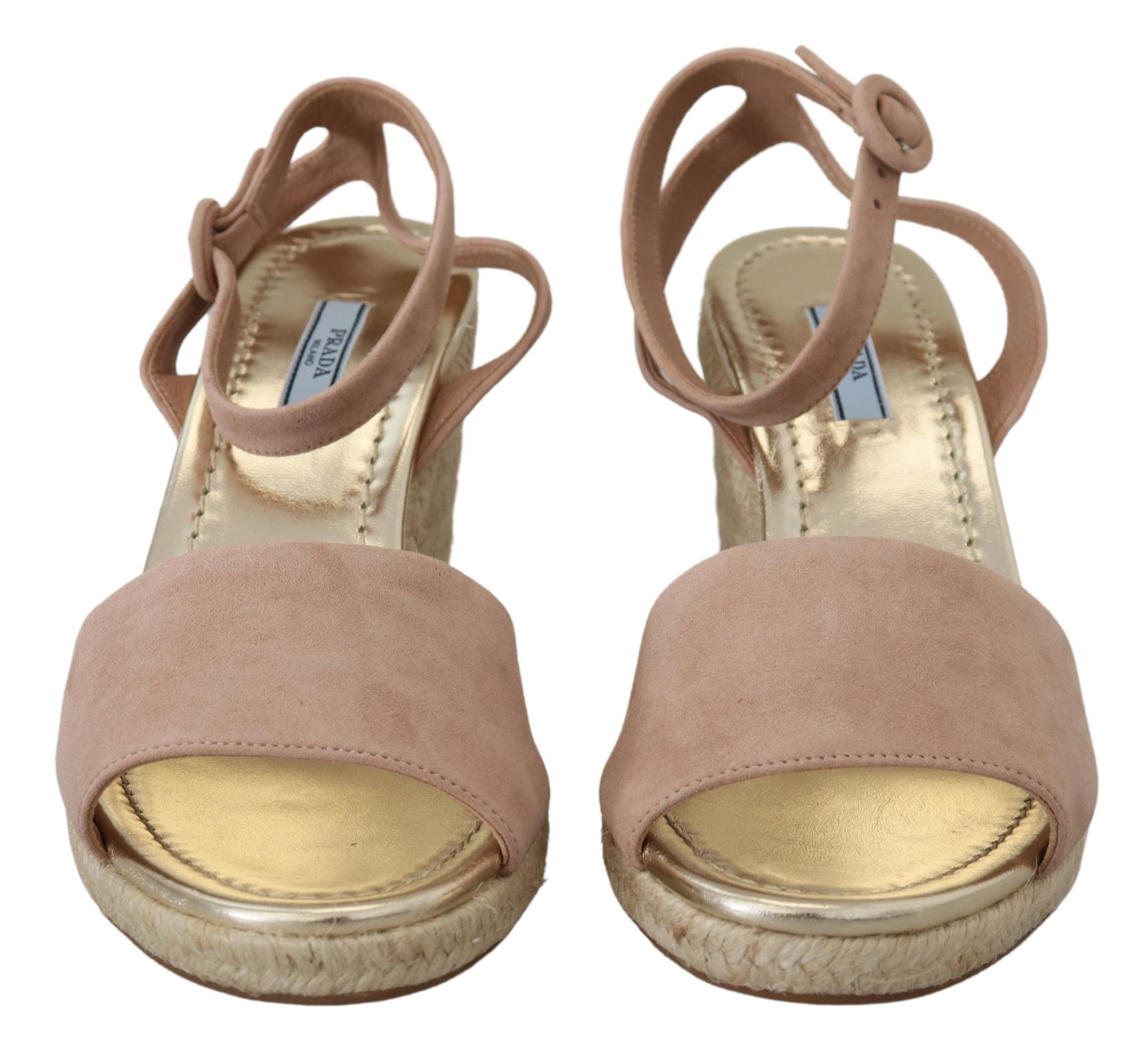 Sandales à bride cheville en cuir suédé rose