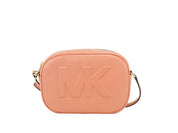 Sac à bandoulière ovale en cuir Sherbert Jet Set Travel de taille moyenne pour appareil photo