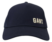 Blue Cotton Logo Print Baseball Cap Casual Hat