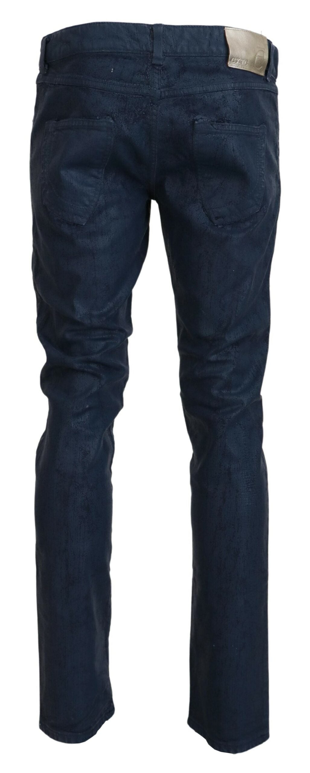 Jean en denim décontracté effilé en coton bleu pour hommes