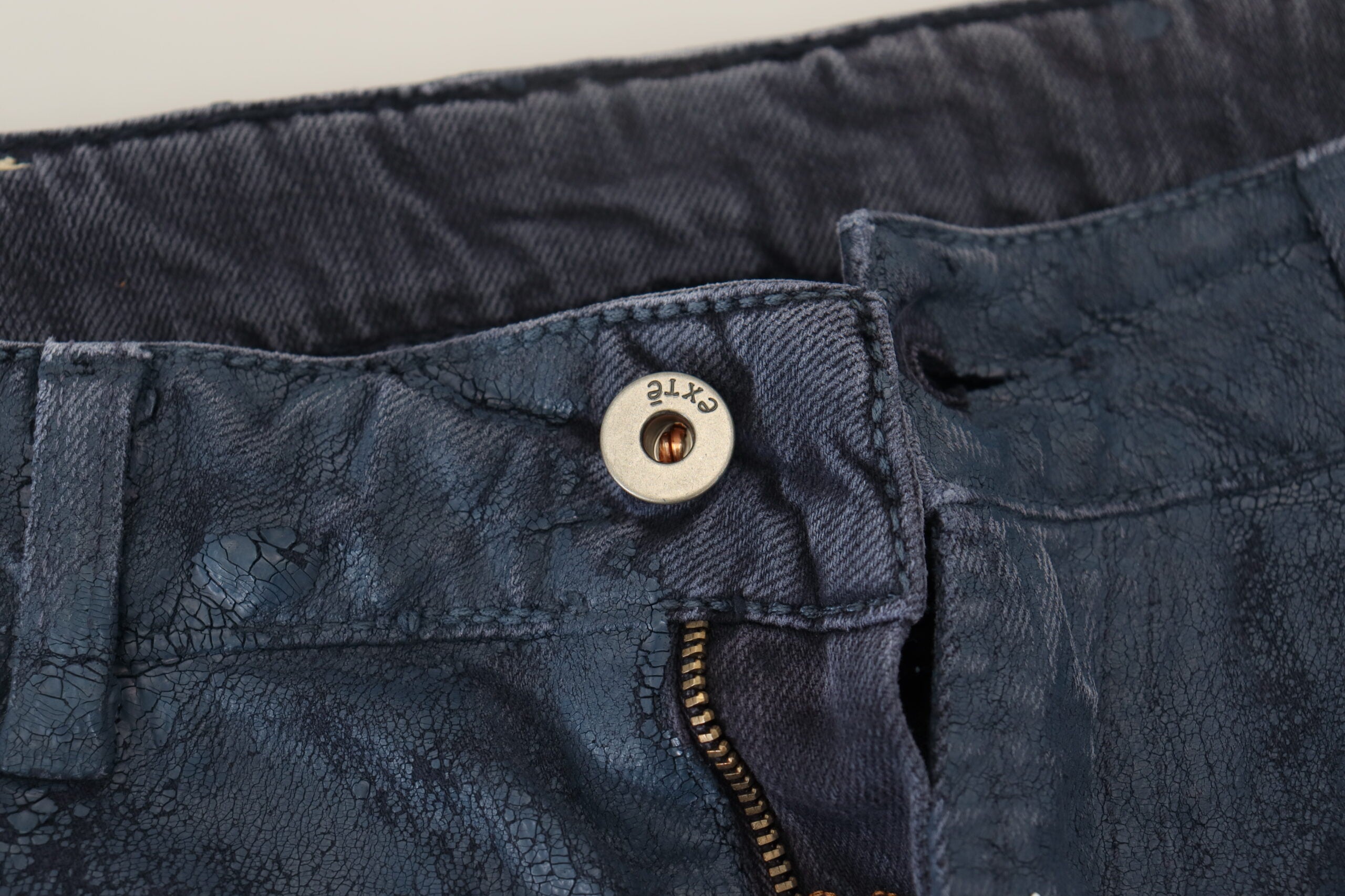 Jean en denim décontracté effilé en coton bleu pour hommes