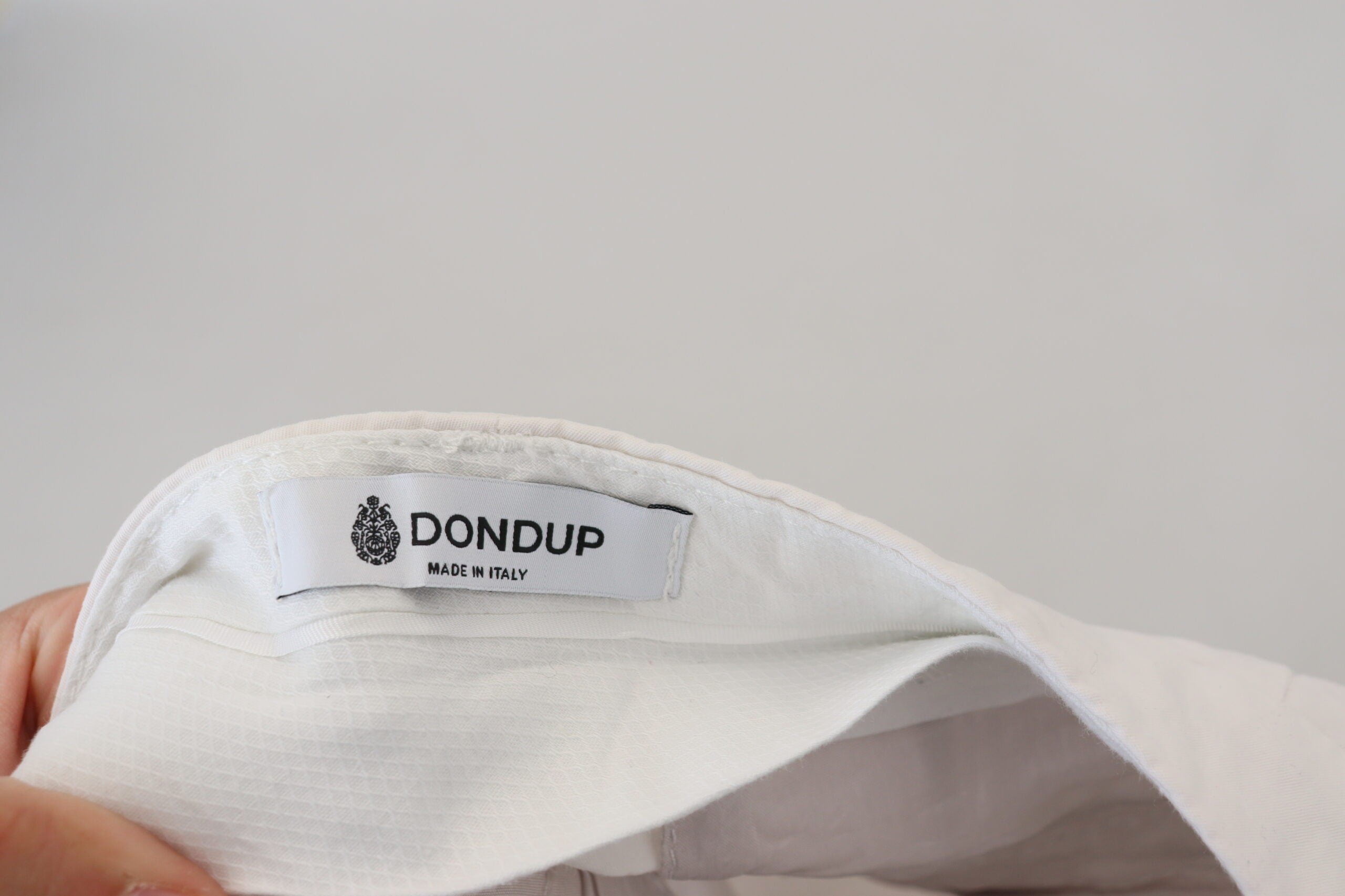 Pantalon femme fuselé taille haute blanc