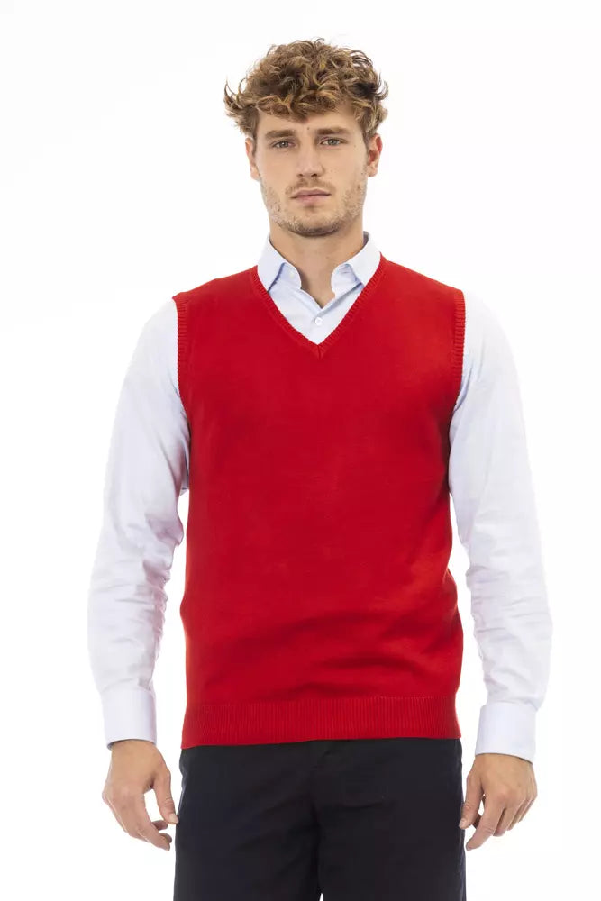 Red Viscose Men's Jacket