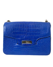 Blue Exotic Leather Neo Classic Small Shoulder Bag