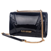 Black Polyethylene Women Crossbody Bag