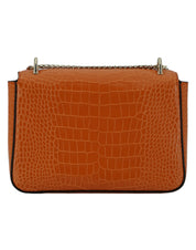 Amber Orange Leather Shoulder Bag