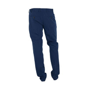 Blue Polyester Men's Trouser