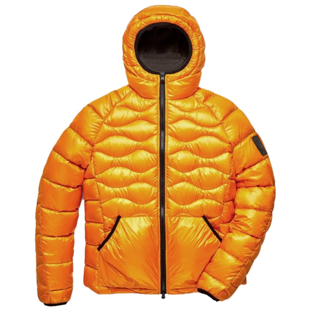 Orange Nylon Men Jacket