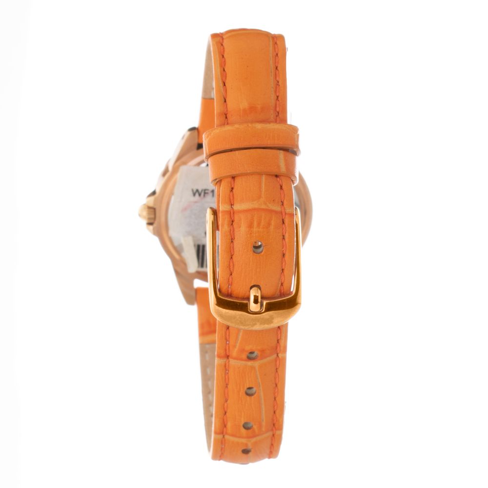 Orange Leather Dress Watch