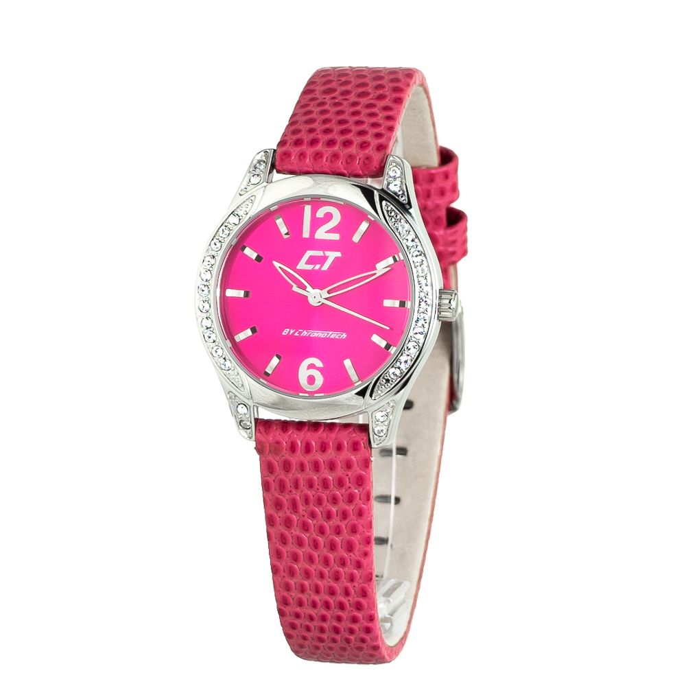 Multicolor Leather Dress Watch