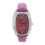 Purple Leather Dress Watch