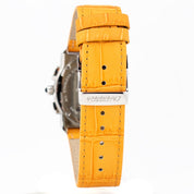 Orange Leather Dress Watch