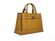 Reed Small Leather Belted Satchel Crossbody Bag Brown