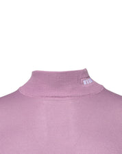 Purple Wool Knit Turtle Neck Long Sleeve Pullover Sweater