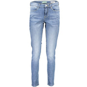 Blue Cotton Women Jeans