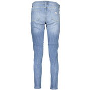 Blue Cotton Women Jeans