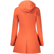 Red Polyester Women Coat