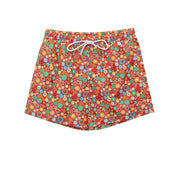 Red Polyester Swim Shorts