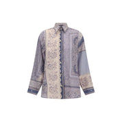 Purple Cotton Pattern Shirt
