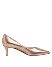 Pink Leather Pumps Stiletto Heels Slip On Shoes