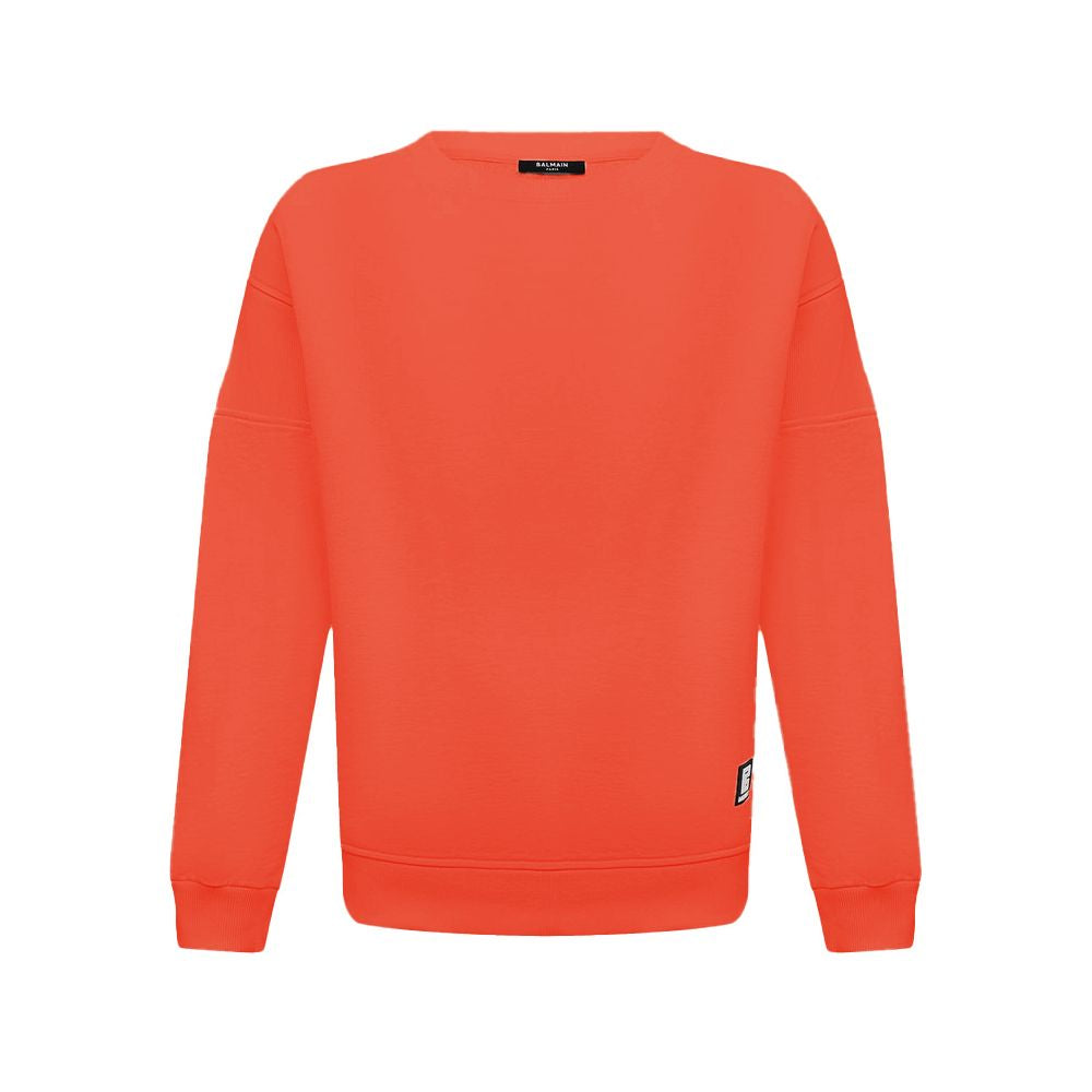 Orange Cotton Men Sweater