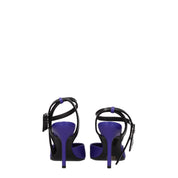Purple Leather High Heel Pumps