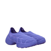 Purple Fabric Slip-On Loafers