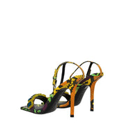 Multicolor Leather Stiletto Heel Sandals