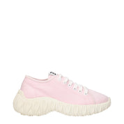 Pink Fabric Low Top Sneakers