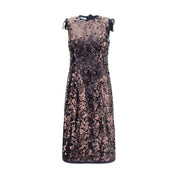 Purple Polyester Cocktail Dress