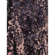 Purple Polyester Cocktail Dress