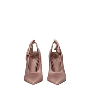 Pink Satin Pumps