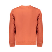 Orange Cotton Men Sweater