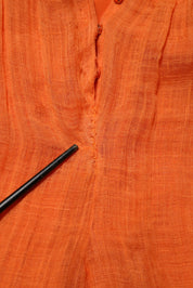 Orange Lace Bustier Layered Maxi Dress