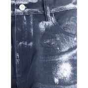 Multicolor Cotton Casual Pants