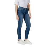 Blue Cotton Skinny Jeans